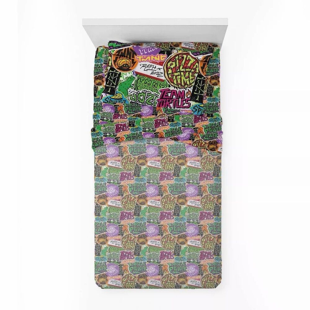 Teenage Mutant Ninja Turtles Twin Kids Sheet Set TMNT New Open No Label